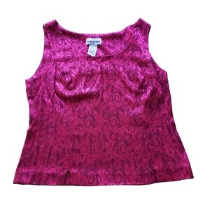 Perceptions Sleeveless Lace Tank Top – Size 10 – Y2K Romantic Goth Glam